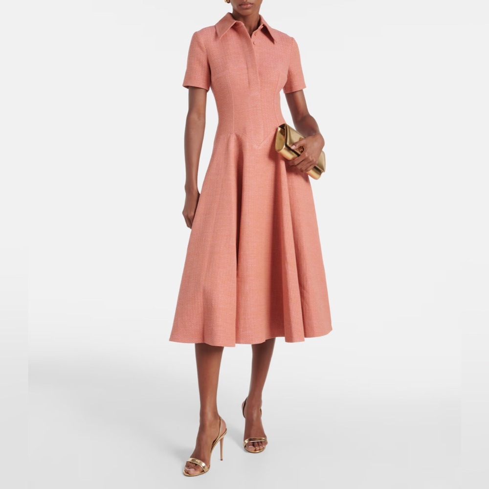 EMILIA WICKSTEAD
Jody cotton and linen midi dress - Picture 2 of 8